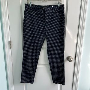 Sloan ankle dress pants with white lavender Daisy print